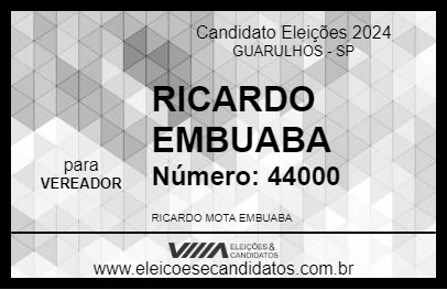 Candidato RICARDO EMBUABA 2024 - GUARULHOS - Eleições