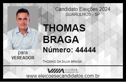 Candidato THOMAS BRAGA 2024 - GUARULHOS - Eleições