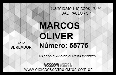 Candidato MARCOS OLIVER  2024 - SÃO PAULO - Eleições