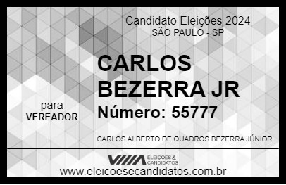 Candidato CARLOS BEZERRA JR 2024 - SÃO PAULO - Eleições