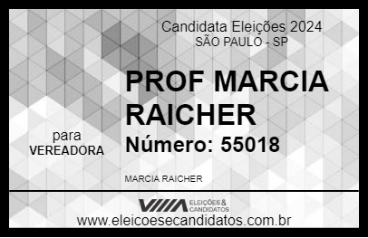 Candidato PROF MARCIA RAICHER 2024 - SÃO PAULO - Eleições