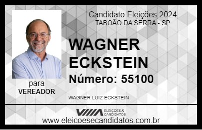 Candidato WAGNER ECKSTEIN 2024 - TABOÃO DA SERRA - Eleições