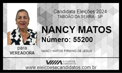 Candidato NANCY MATOS 2024 - TABOÃO DA SERRA - Eleições