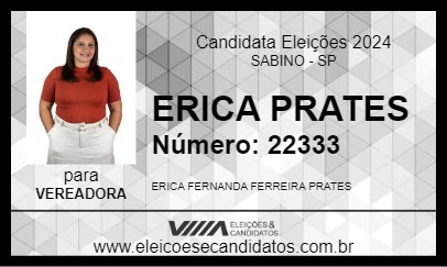 Candidato ERICA PRATES 2024 - SABINO - Eleições