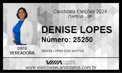 Candidato DENISE LOPES 2024 - ITAPEVA - Eleições