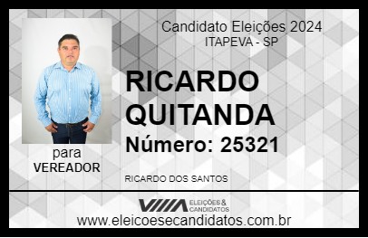 Candidato RICARDO QUITANDA 2024 - ITAPEVA - Eleições