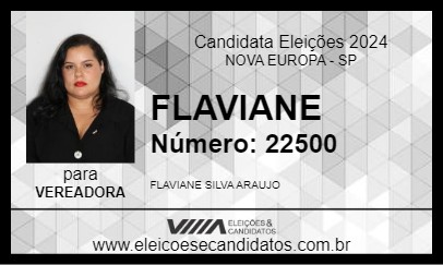 Candidato FLAVIANE 2024 - NOVA EUROPA - Eleições