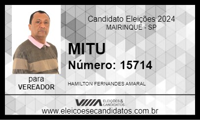 Candidato MITU 2024 - MAIRINQUE - Eleições