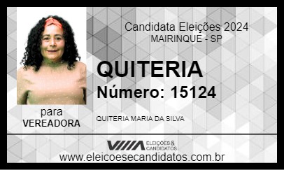 Candidato QUITERIA 2024 - MAIRINQUE - Eleições