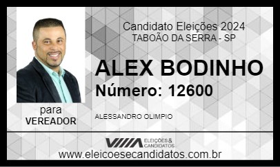 Candidato ALEX BODINHO 2024 - TABOÃO DA SERRA - Eleições