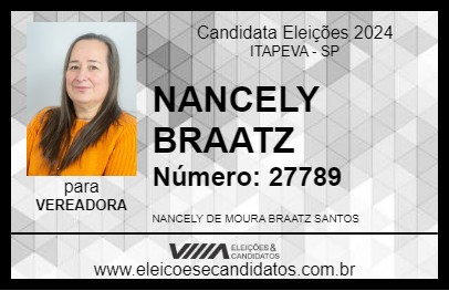 Candidato NANCELY BRAATZ 2024 - ITAPEVA - Eleições