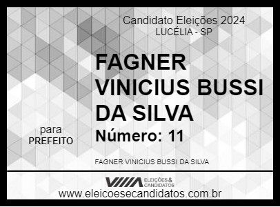 Candidato VINICIUS BUSSI 2024 - LUCÉLIA - Eleições