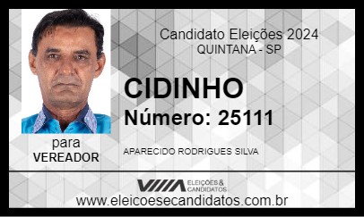 Candidato CIDINHO 2024 - QUINTANA - Eleições