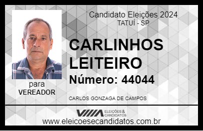 Candidato CARLINHOS LEITEIRO 2024 - TATUÍ - Eleições