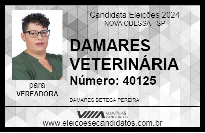 Candidato DAMARES VETERINÁRIA 2024 - NOVA ODESSA - Eleições