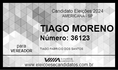 Candidato TIAGO MORENO 2024 - AMERICANA - Eleições