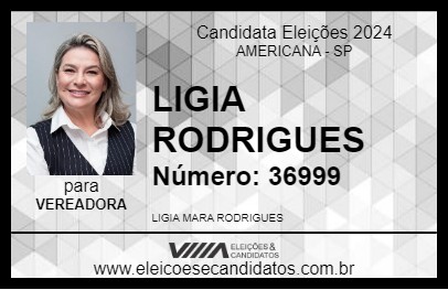 Candidato LIGIA RODRIGUES 2024 - AMERICANA - Eleições