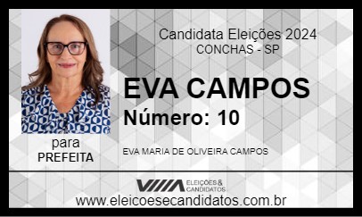 Candidato EVA CAMPOS 2024 - CONCHAS - Eleições