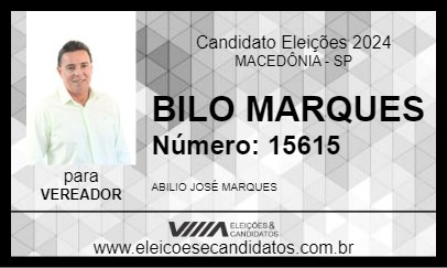 Candidato BILO MARQUES 2024 - MACEDÔNIA - Eleições