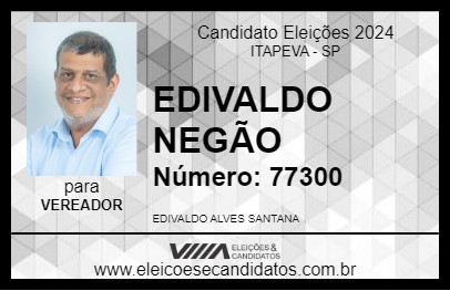 Candidato EDIVALDO NEGÃO 2024 - ITAPEVA - Eleições