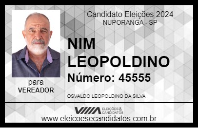 Candidato NIM LEOPOLDINO 2024 - NUPORANGA - Eleições