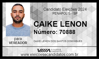 Candidato CAIKE LENON 2024 - PENÁPOLIS - Eleições