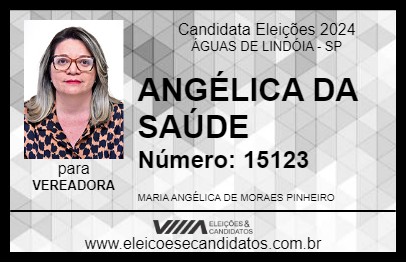 Candidato ANGÉLICA DA SAÚDE 2024 - ÁGUAS DE LINDÓIA - Eleições