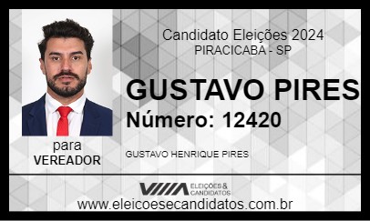 Candidato GUSTAVO PIRES 2024 - PIRACICABA - Eleições