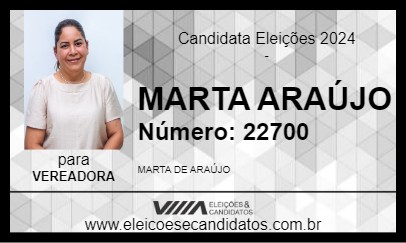 Candidato MARTA ARAÚJO 2024 - FERNANDÓPOLIS - Eleições