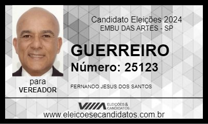 Candidato GUERREIRO 2024 - EMBU DAS ARTES - Eleições