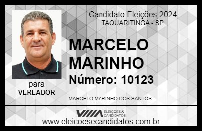 Candidato MARCELO MARINHO 2024 - TAQUARITINGA - Eleições