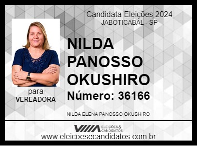 Candidato NILDA PANOSSO OKUSHIRO 2024 - JABOTICABAL - Eleições