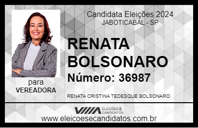 Candidato RENATA BOLSONARO 2024 - JABOTICABAL - Eleições