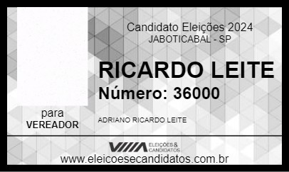 Candidato RICARDO LEITE 2024 - JABOTICABAL - Eleições