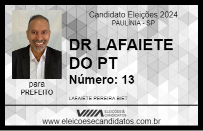 Candidato DR LAFAIETE DO PT 2024 - PAULÍNIA - Eleições