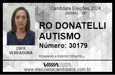 Candidato RO DONATELLI AUTISMO 2024 - JARINU - Eleições