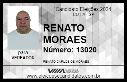 Candidato RENATO MORAES 2024 - COTIA - Eleições