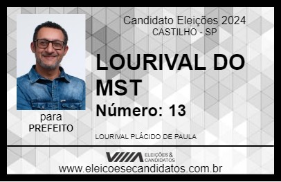 Candidato LOURIVAL DO MST 2024 - CASTILHO - Eleições