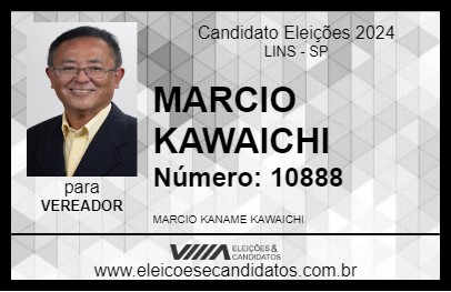 Candidato MARCIO KAWAICHI 2024 - LINS - Eleições