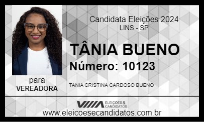 Candidato TÂNIA BUENO 2024 - LINS - Eleições