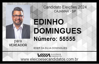 Candidato EDINHO DOMINGUES 2024 - CAJAMAR - Eleições