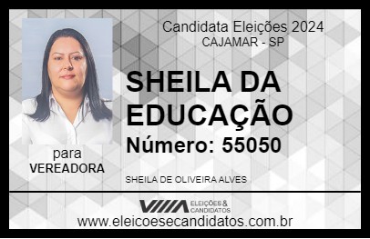 Candidato SHEILA 2024 - CAJAMAR - Eleições