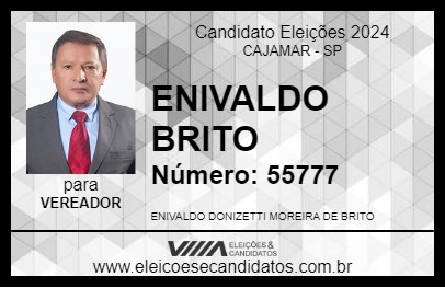 Candidato ENIVALDO BRITO 2024 - CAJAMAR - Eleições