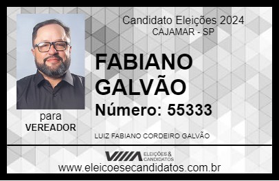 Candidato FABIANO GALVÃO 2024 - CAJAMAR - Eleições