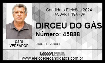 Candidato DIRCEU DO GÁS 2024 - TAQUARITINGA - Eleições