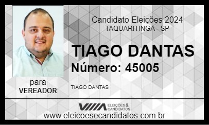 Candidato TIAGO DANTAS 2024 - TAQUARITINGA - Eleições