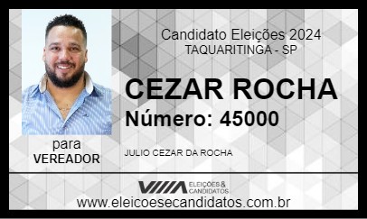 Candidato CEZAR ROCHA  2024 - TAQUARITINGA - Eleições