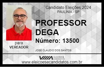 Candidato PROFESSOR DEGA 2024 - PAULÍNIA - Eleições