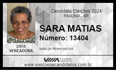 Candidato SARA MATIAS 2024 - PAULÍNIA - Eleições