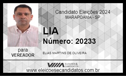 Candidato LIA 2024 - MARAPOAMA - Eleições